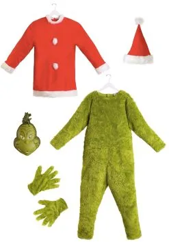 Adult The Grinch Plus Size Santa Deluxe Jumpsuit With Mask 15 Adult The Grinch Plus Size Santa Deluxe Jumpsuit With Mask -Costumes Sales Store the grinch santa adult plus size deluxe costume alt 6