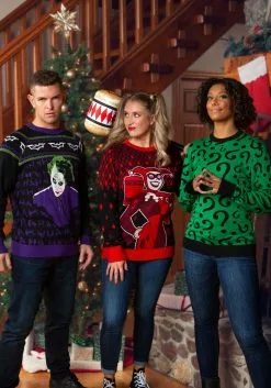 The Riddler Adult Christmas Sweater -Costumes Sales Store the riddler ugly christmas sweater alt 8