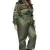 Top-Gun Women's Plus Size Flight Suit Costume -Costumes Sales Store top gun womens plus size flight suit costume