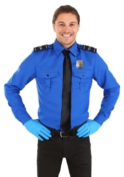 Longsleeve TSA Agent Blue Costume Shirt
