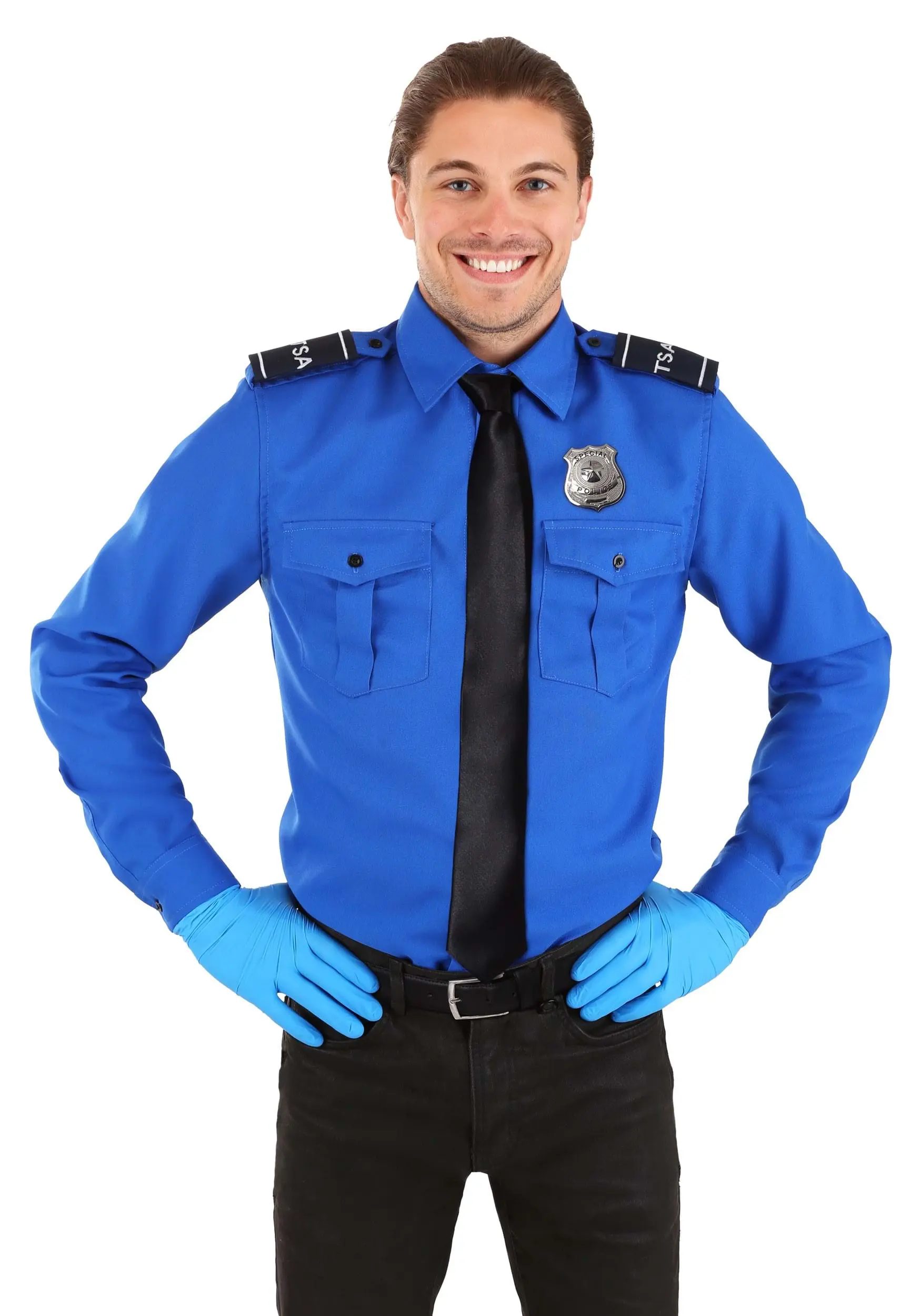 Longsleeve TSA Agent Blue Costume Shirt 3 Longsleeve TSA Agent Blue Costume Shirt