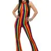 Womens 70's Disco Jumpsuit Costume 2 Womens 70's Disco Jumpsuit Costume -Costumes Sales Store womens 70s disco jumpsuit