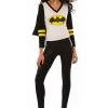 Women's Batgirl Sporty Tee W/ Cape Costume -Costumes Sales Store womens batgirl sporty tee w cape