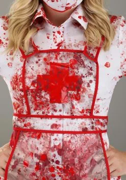 Blood Splatter Nurse Costume For Women 12 Blood Splatter Nurse Costume For Women -Costumes Sales Store womens blood splatter nurse costume alt 3