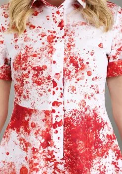 Blood Splatter Nurse Costume For Women 13 Blood Splatter Nurse Costume For Women -Costumes Sales Store womens blood splatter nurse costume alt 4