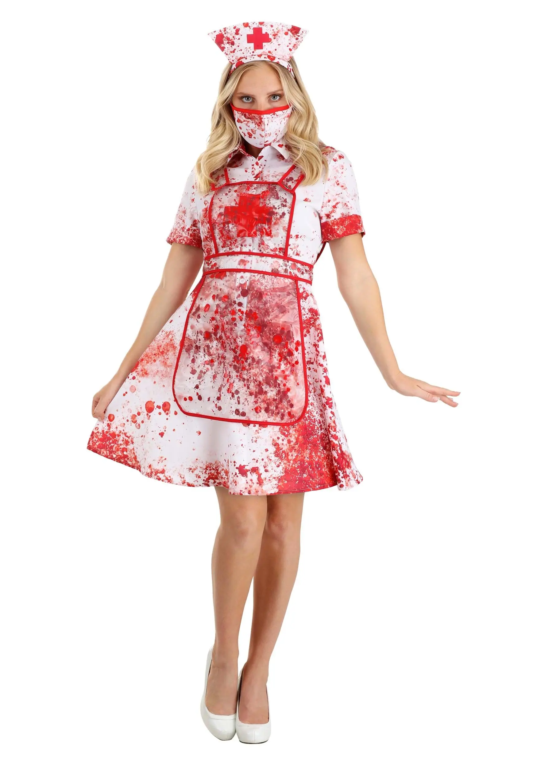 Blood Splatter Nurse Costume For Women 3 Blood Splatter Nurse Costume For Women