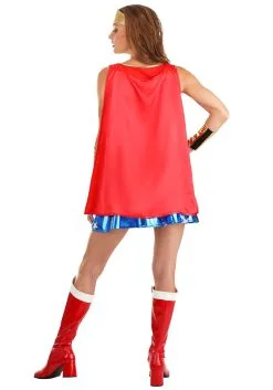 Caped Wonder Woman Costume For Adults 12 Caped Wonder Woman Costume For Adults -Costumes Sales Store womens caped wonder woman costume alt 1