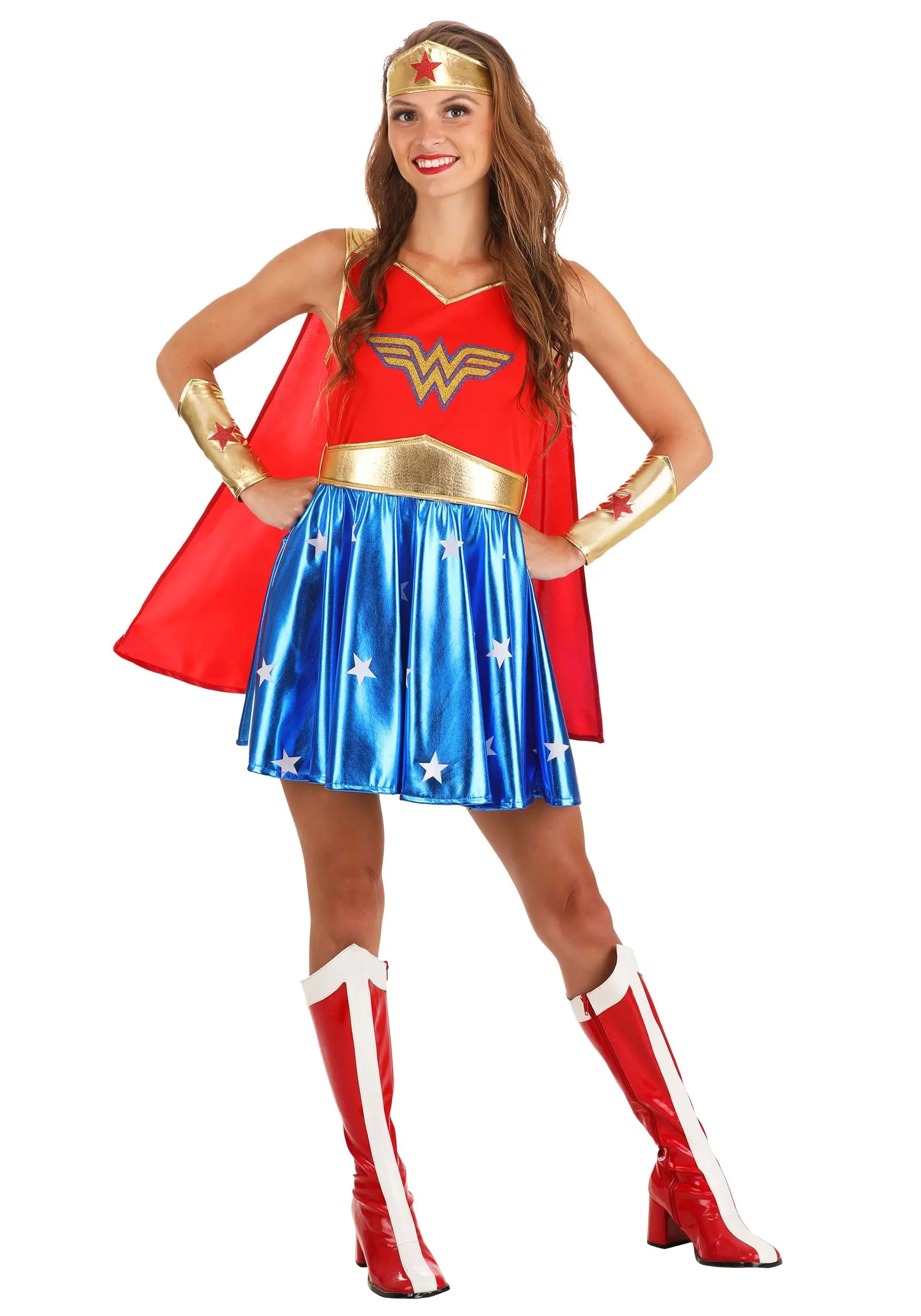 Caped Wonder Woman Costume For Adults 5 Caped Wonder Woman Costume For Adults - Image 3