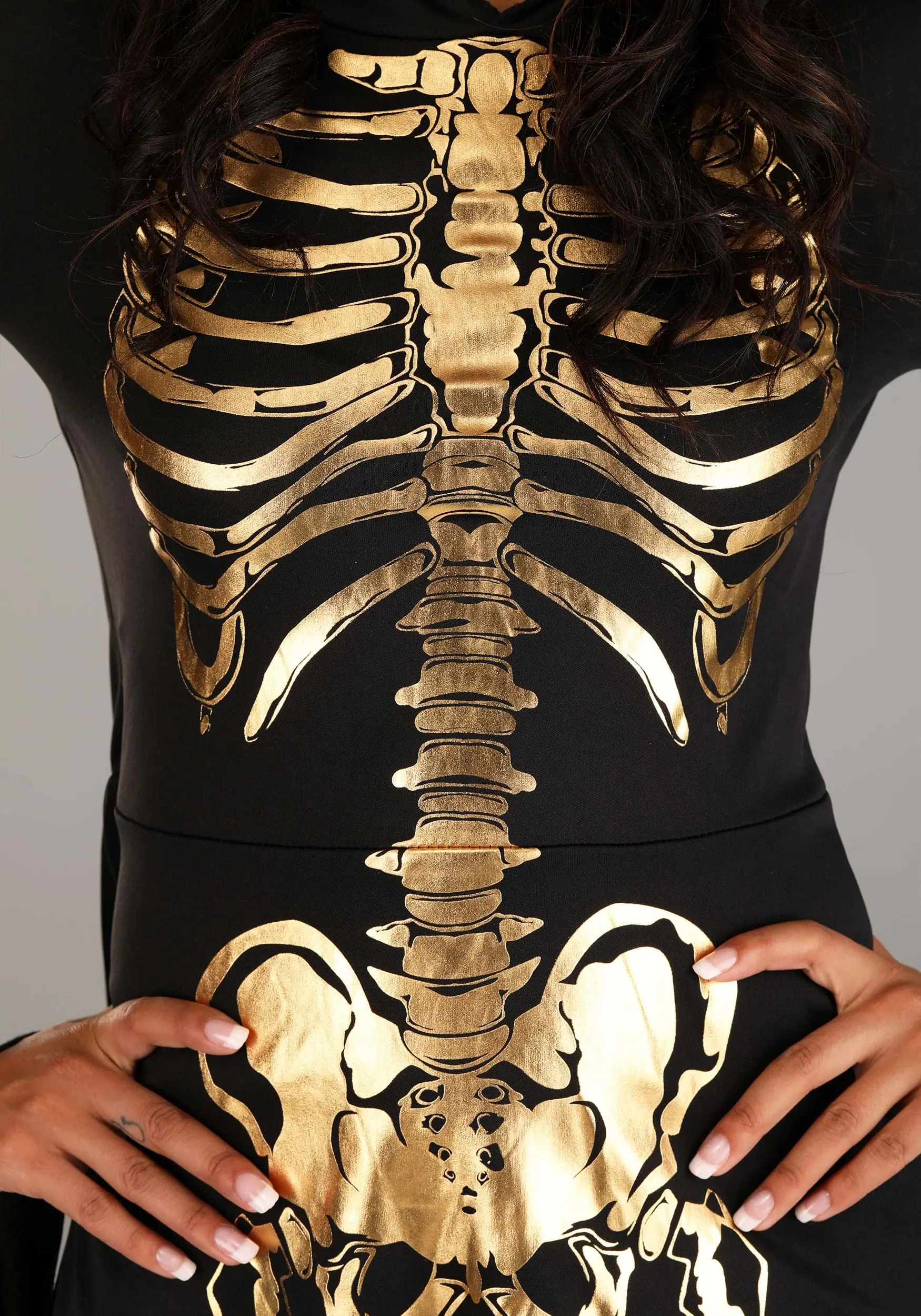 Women's Gilded Skeleton Costume Dress 6 Women's Gilded Skeleton Costume Dress - Image 4