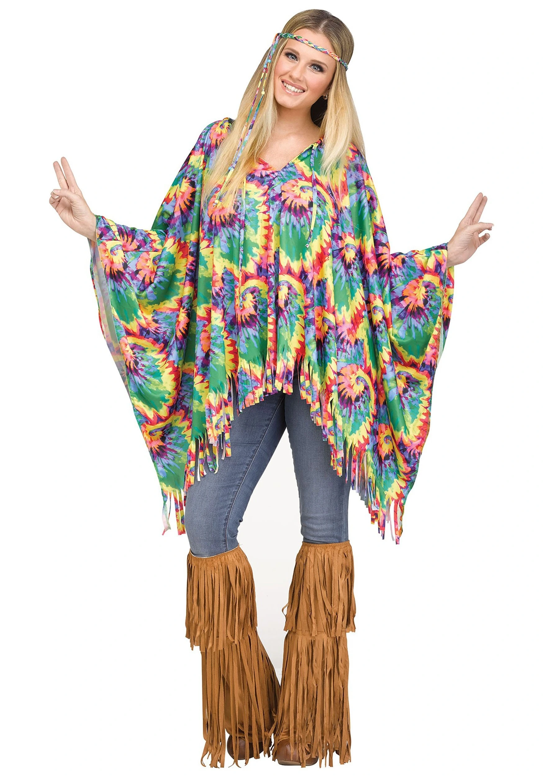 Hippie Poncho Costume For Women 3 Hippie Poncho Costume For Women