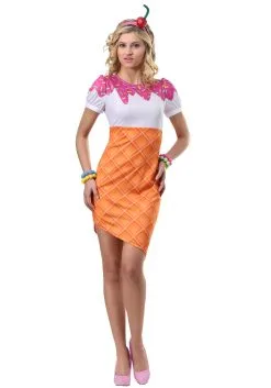 Womens Ice Cream Cone Costume