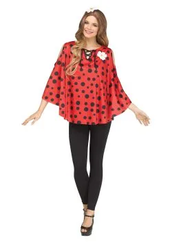 Ladybug Poncho For Women