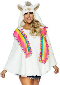 Women's Llama Poncho -Costumes Sales Store womens llama poncho alt 2