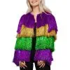 Mardi Gras Fringe Tinsel Jacket For Women 1 Mardi Gras Fringe Tinsel Jacket For Women -Costumes Sales Store womens mardi gras fringe tinsel jacket