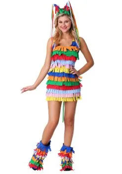 Women's Pinata Costume Dress -Costumes Sales Store womens pinata costume dress alt 1