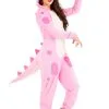 Pink Dinosaur Onesie For Women -Costumes Sales Store womens pink dinosaur onesie main