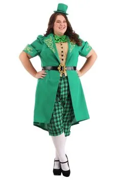 Plus Size Charming Leprechaun Costume For Women