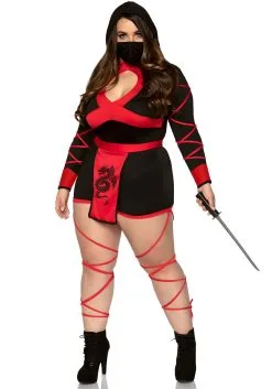 Womens Plus Size Dragon Ninja Costume