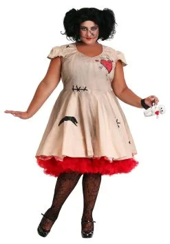 Women's Plus Size Voodoo Doll Costume