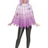 Purple Ombre Spider Web Women's Poncho 2 Purple Ombre Spider Web Women's Poncho -Costumes Sales Store womens purple ombre spider web poncho