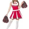 Women's Red Cheerleader Costume -Costumes Sales Store womens red cheerleader costume