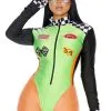 Sexy Green Racecar Driver Costume For Women -Costumes Sales Store womens sexy green racecar driver costume