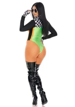 Sexy Green Racecar Driver Costume For Women 10 Sexy Green Racecar Driver Costume For Women -Costumes Sales Store womens sexy green racecar driver costume alt 5