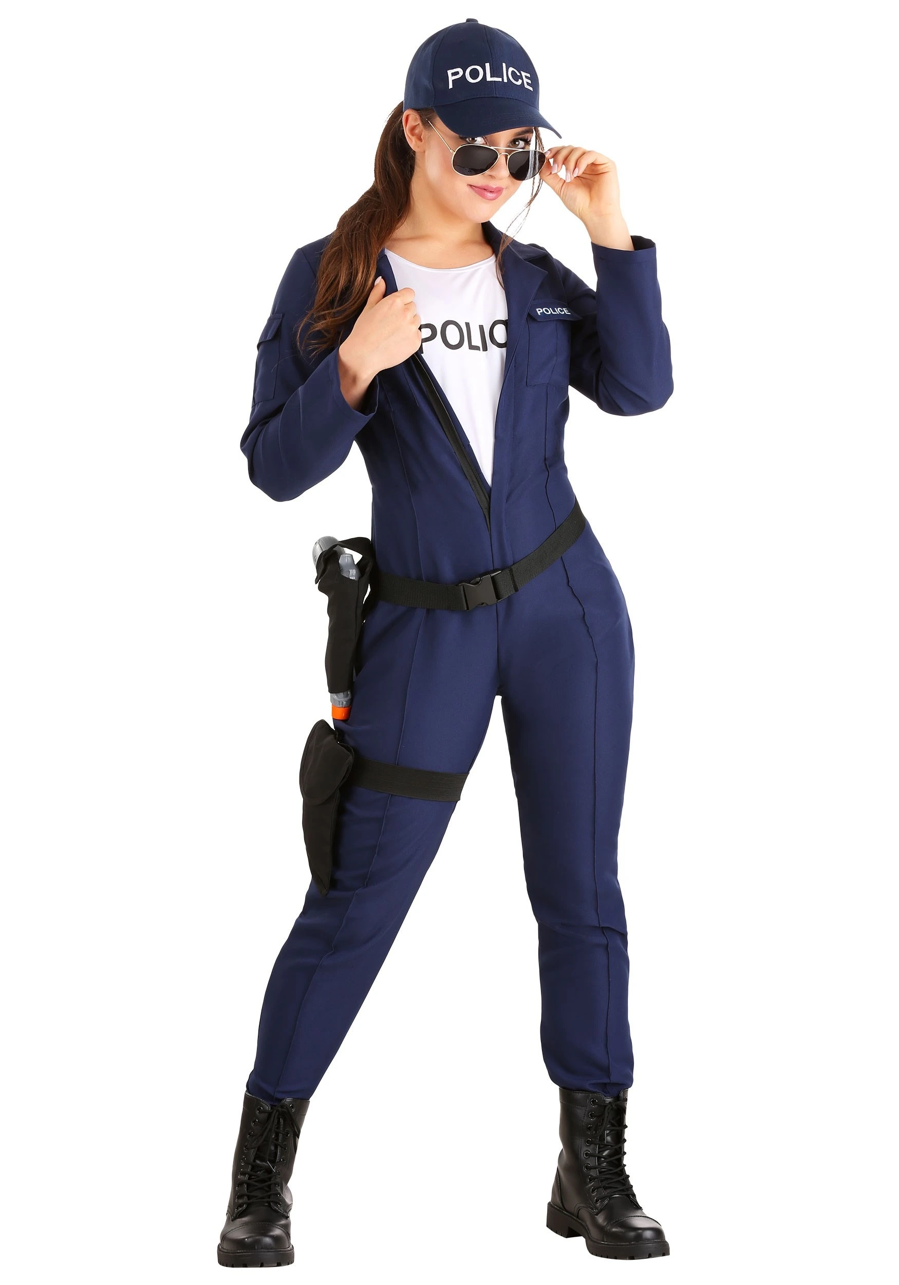Women's Tactical Cop Jumpsuit Costume 3 Women's Tactical Cop Jumpsuit Costume