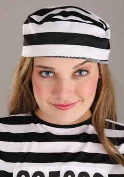 Women's Striped Prisoner Costume -Costumes Sales Store womens vintage striped prisoner costume alt 3