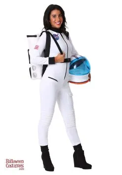 Women's White Astronaut Costume -Costumes Sales Store womens white astronaut costume alt 2