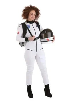 Women's White Astronaut Costume -Costumes Sales Store womens white astronaut costume alt 4
