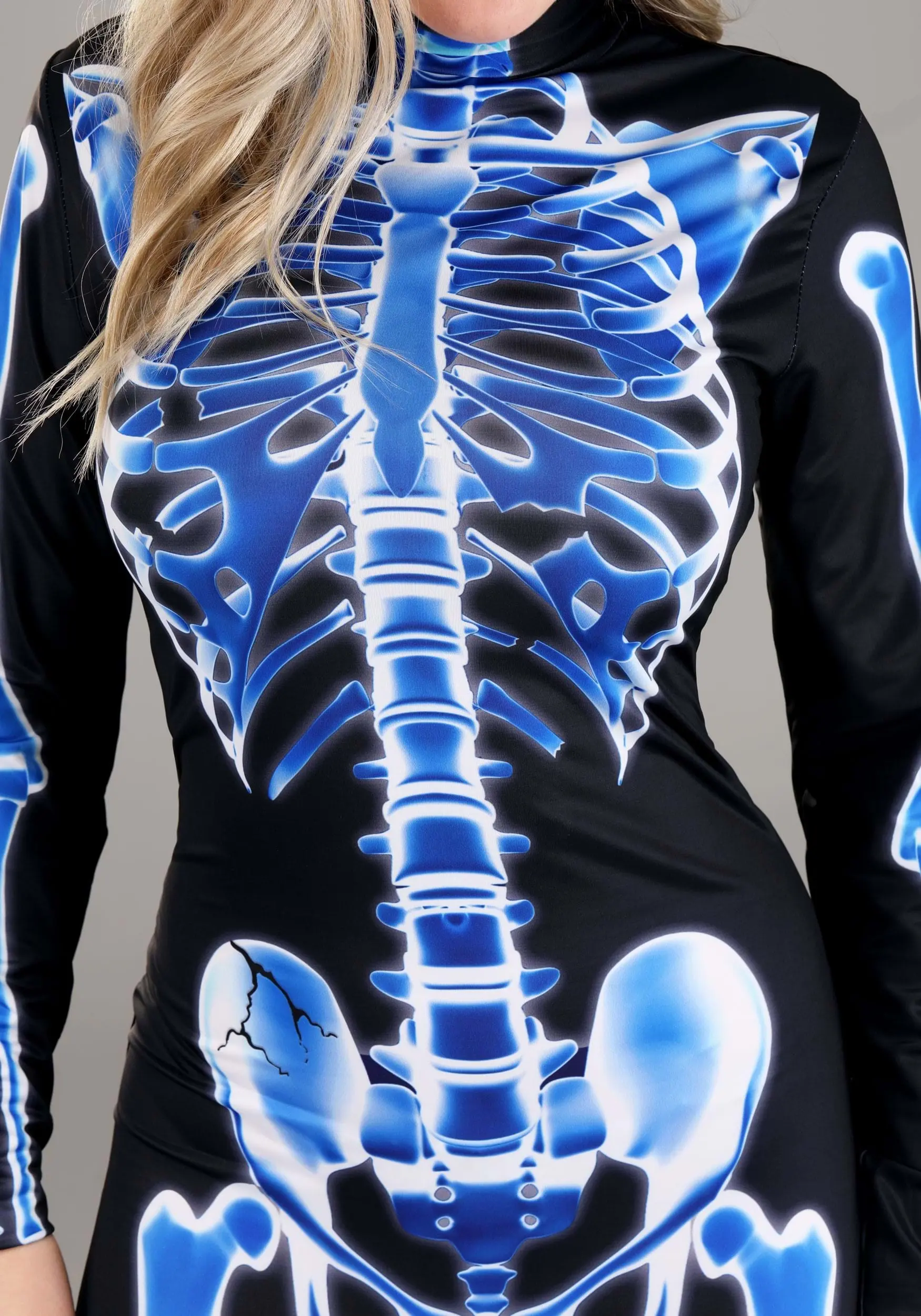 X-Ray Skeleton Jumpsuit Costume For Women 4 X-Ray Skeleton Jumpsuit Costume For Women - Image 2